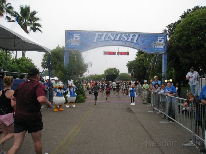 Disneyland 2010 HM Race 0515.JPG - The finish line once again. Only a couple of hours after going through it the first time at 4:40 am.